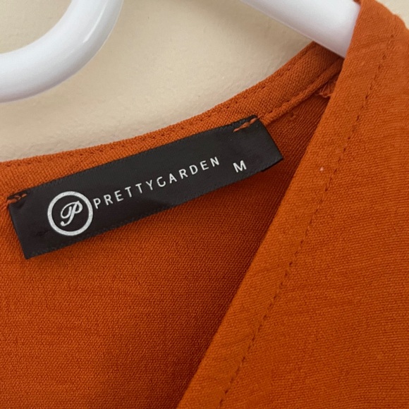 PRETTYGARDEN Rust Orange Long Sleeve Jumpsuit M NWOT - Picture 10 of 13